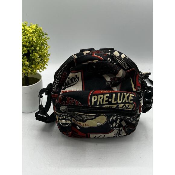 Harley-Davidson Handbags - Harley Davidson Mini Crossbody Bag Canvas Logo Print Pre-Luxe 6x5 Biker